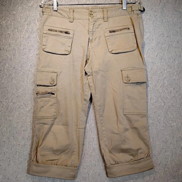 Nevada Women's Brown Cargo Capris in  Size 7/8 - Picture 1 of 14